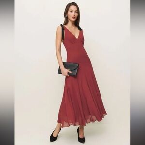 Reformation Anika Midi Dress - Chianti - Size 0 - Worn once!